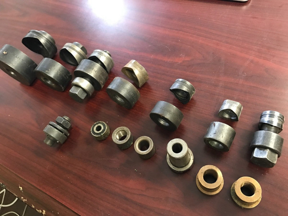 Assorted Greenlee Knockout Punch set. 3/4" - 2"