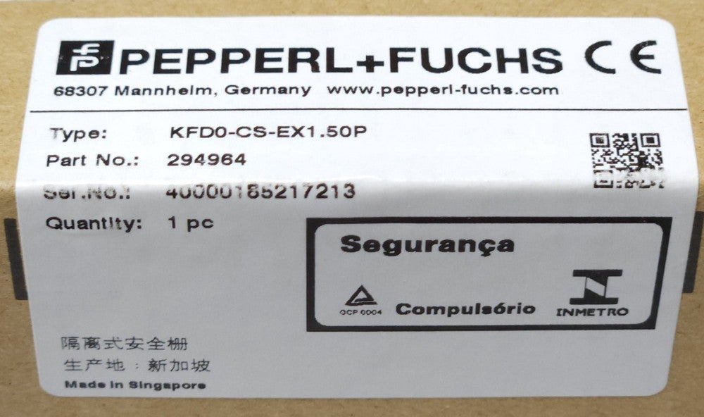 PEPPERL+FUCHS KFD0 CS EX1.50P 294984 K SYSTEM Hazardous Area Safety Barrier Rela