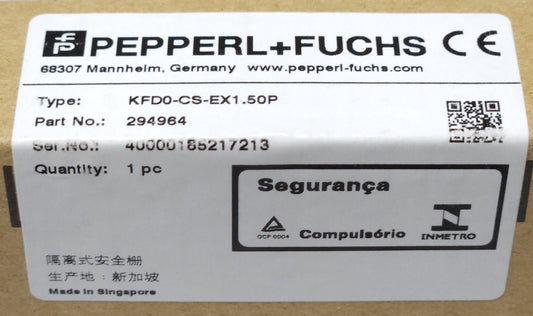 PEPPERL+FUCHS KFD0 CS EX1.50P 294984 K SYSTEM Hazardous Area Safety Barrier Rela