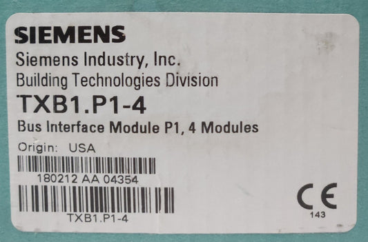 SIEMENS TXB1.P1-4 Bus Interface Module P1 4 Modules TXB1 P1 4