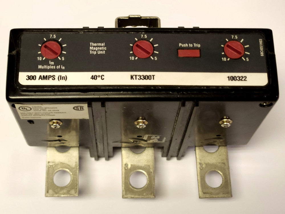 EATON CUTLER HAMMER KT3300T 3 Pole 300 AMP K Frame TRIP Unit Type KD HKD 1492D90