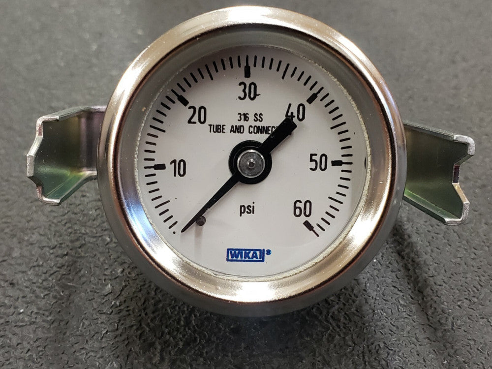NEW, WIKA, Type 131.11-1.5-CBM-1/8NPT-0-60, P/N 50046497 - Utility Gauge+bracket