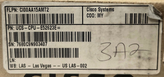 CISCO UCS CPU E52623E INTEL XEON E5-2623V4 Processor SR2P3 2.60 GHZ E5 2623