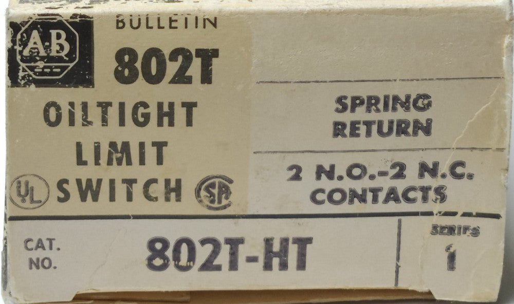 ALLEN BRADLEY 802T HT Spring Return OILTIGHT Limit Switch 2 NO 2 NC Contacts