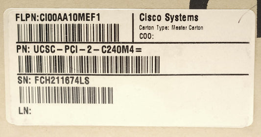 SEALED CISCO UCSC PCI 2 C240M4 Riser Card 3 Slot Bracket Holder Assembly