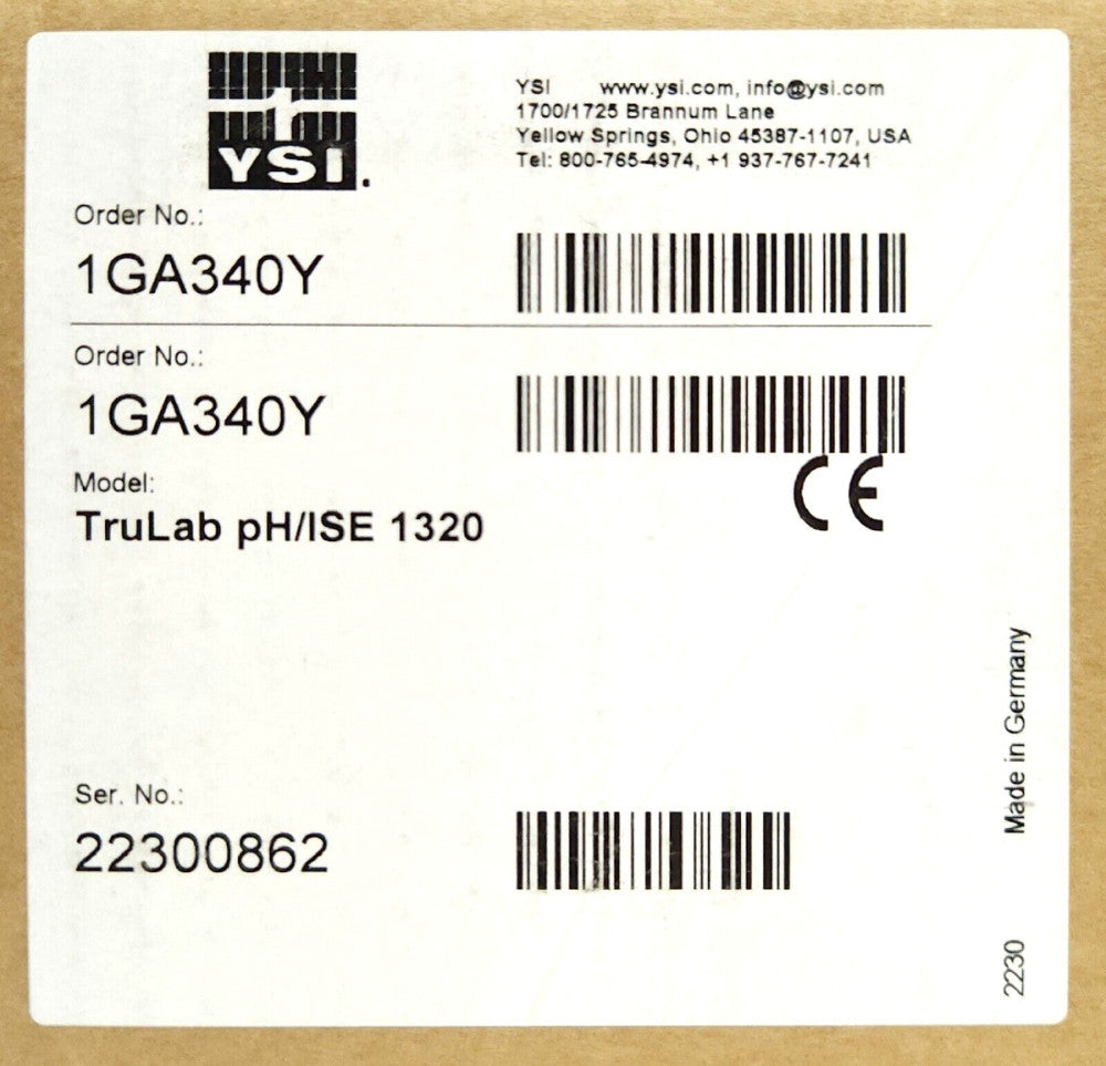 YSI XYLEM 1GA340Y TRULAB PH/ISE 1320 Laboratory Meter Monitor Display Module