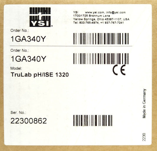 YSI XYLEM 1GA340Y TRULAB PH/ISE 1320 Laboratory Meter Monitor Display Module