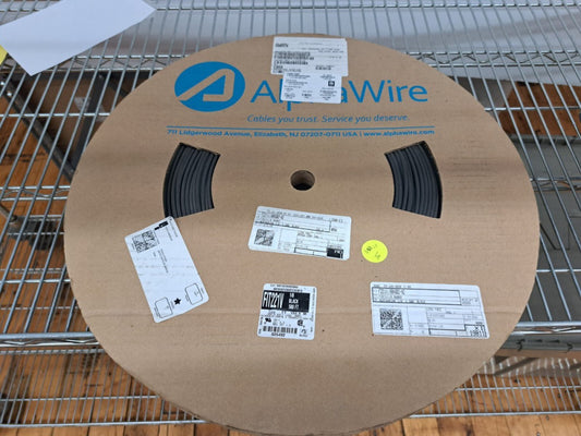 New, Alpha Wire, F221V1/8 BK002, HEATSHRINK 1/8" X 350' BLACK