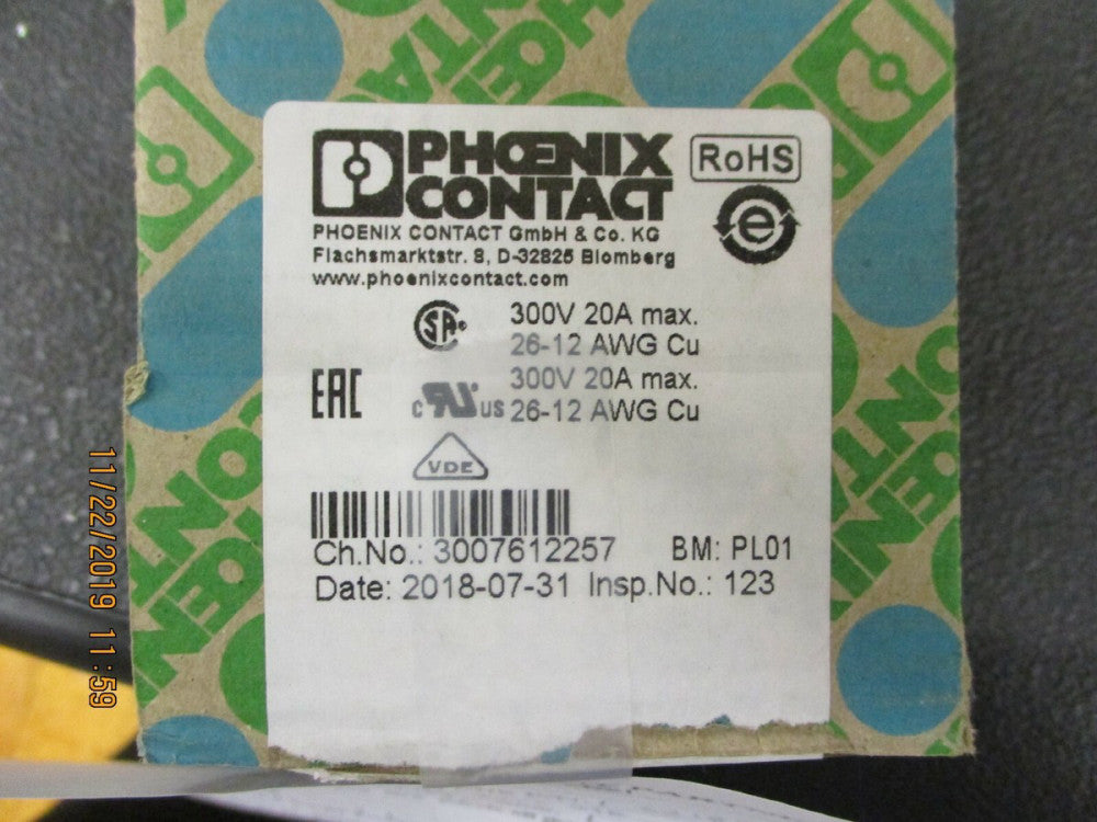 New, Phoenix Contact, 3210635, Pluggable Terminal Blocks SP-H 2, Lot of 2
