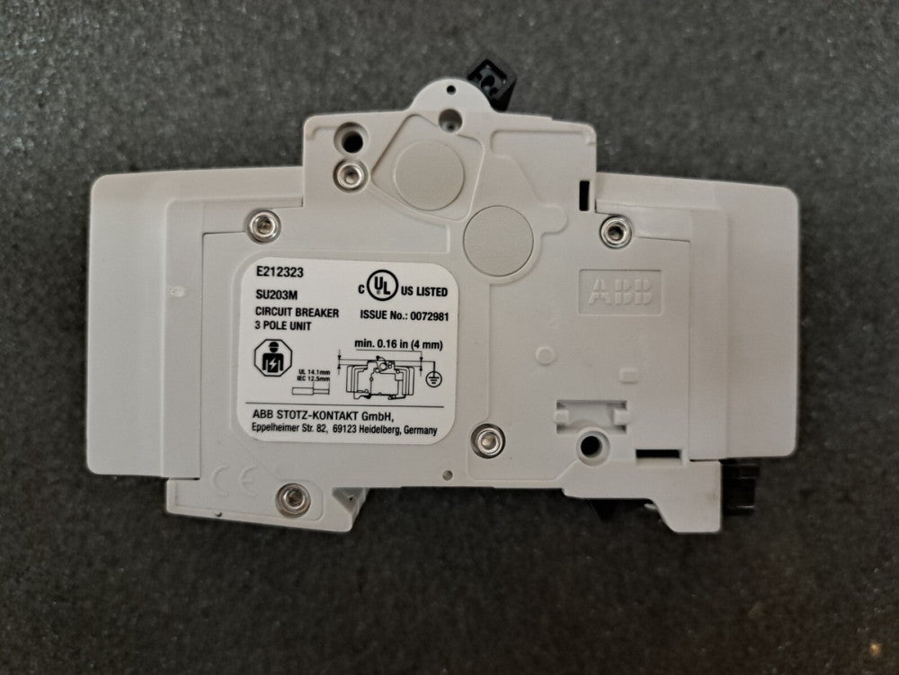 Used, ABB, SU203M-K5A, Miniature Circuit Breaker 3P-K-5A