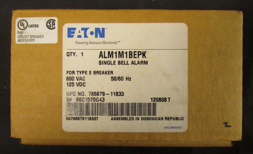 EATON CUTLER HAMMER ALM1M1BEPK Type E Breaker Bell Alarm Switch 66C1570G43