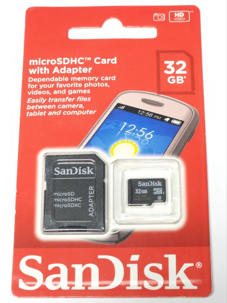 SanDisk SDSDQM 032G B35A Micro SDHC Memory Card With Adapter 32 GB MICRO SD SDXC