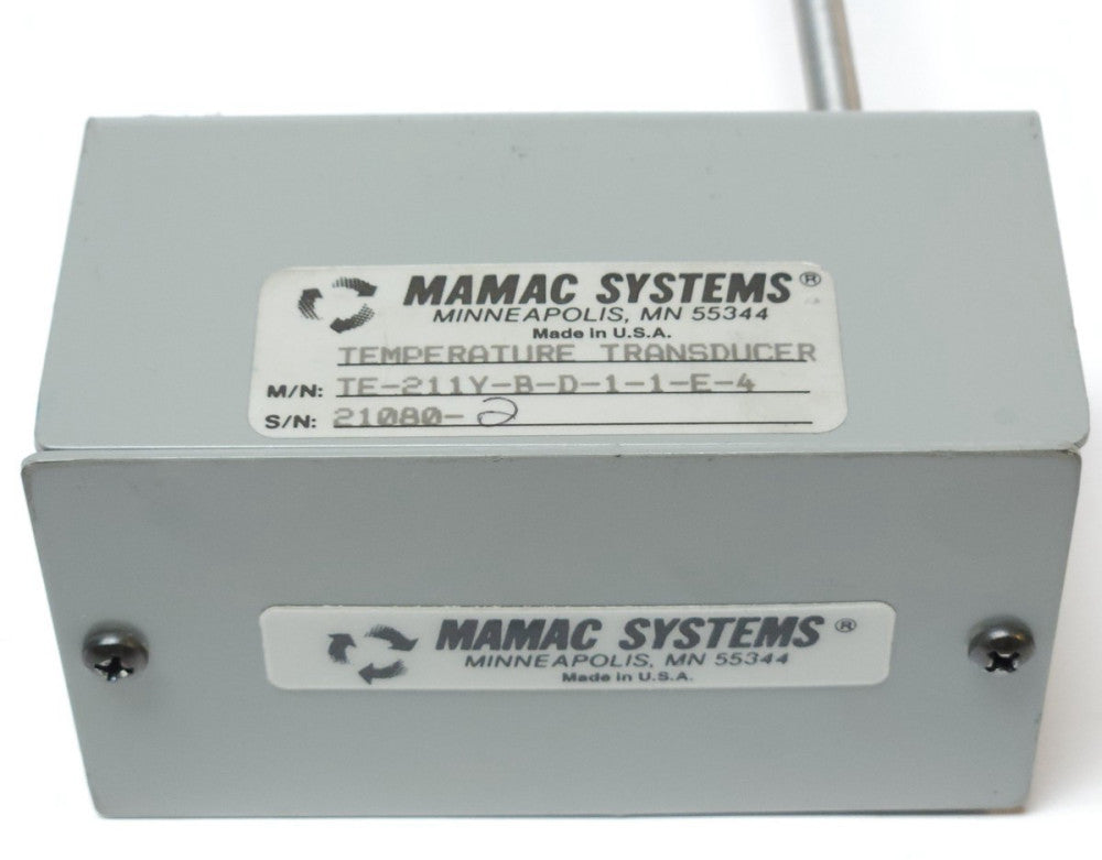 MAMAC TE 211Y B D 1 1 E 4 Temperature Transducer Sensor 11" Probe