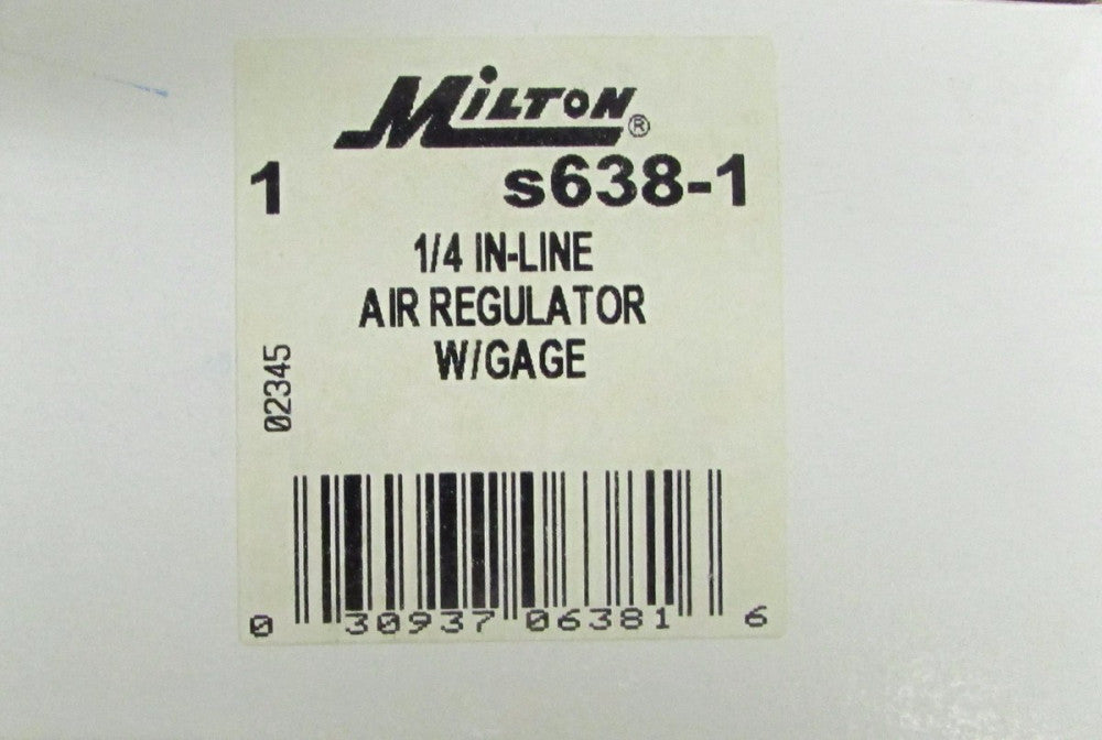 MILTON S638-1 Air Regulator with Gage 1/4 Inch Line S638 1