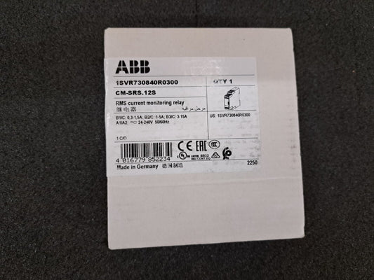 New, ABB, 1SVR730840R0300, Power Monitoring Relay AC/DC Power 24-240VAC