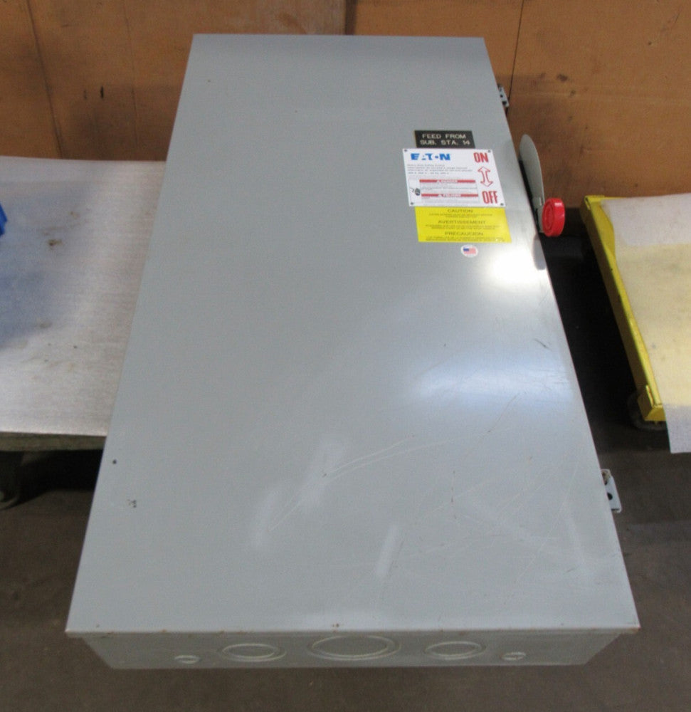 EATON CUTLER HAMMER FUSED HEAVY DUTY SAFETY SWITCH DH365FGK SER B 400 A AMP 600V