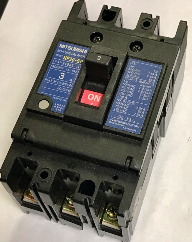 MITSUBISHI NF30SP 3P 3A 3 Pole 3 AMP NF30-SP Circuit Breaker