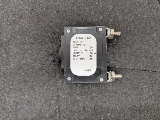 New, Airpax, IELK-1-72-100.-01, CIR BRKR 100A 240VAC 80VDC