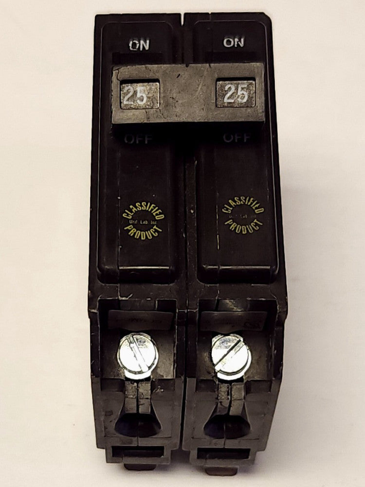EATON CUTLER HAMMER CHQ225 2 Pole 25 AMP Type CHQ Circuit Breaker