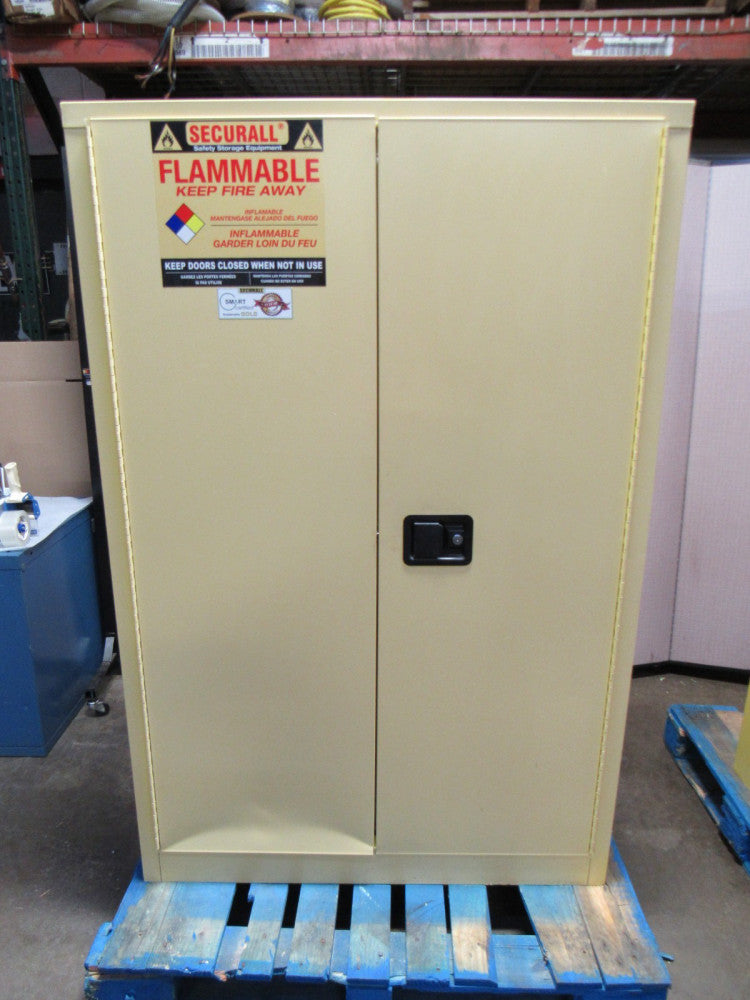 Securall 60 Gal Gallon Safety Storage Flammable Cabinet P160 43"x18"x65" 3 Shelf