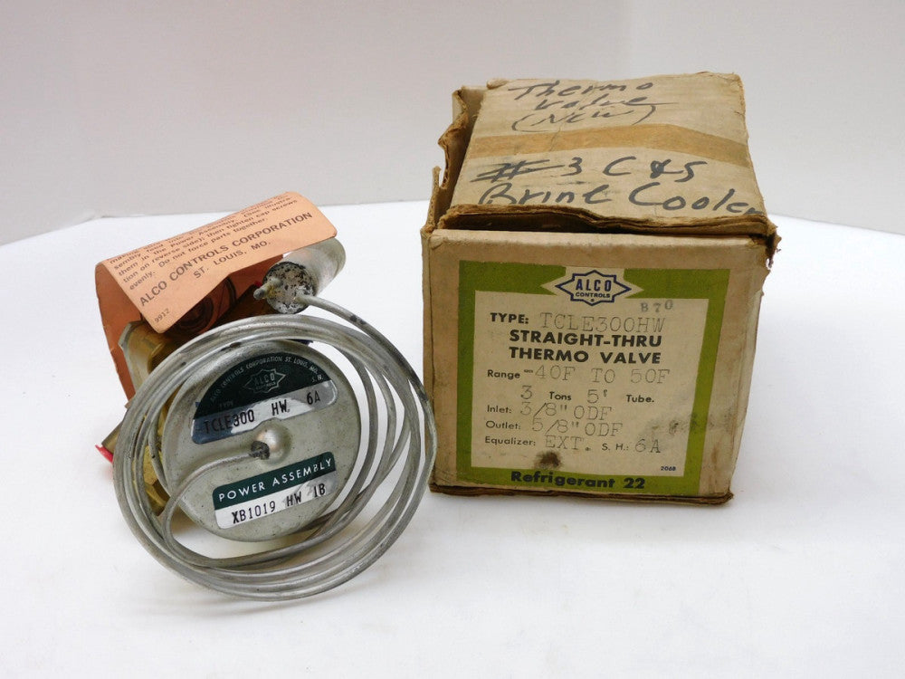 ALCO CONTROLS TCLE300 HW 6A THERMO VALVE POWER ASSEMBLY XB1019 HW-1B