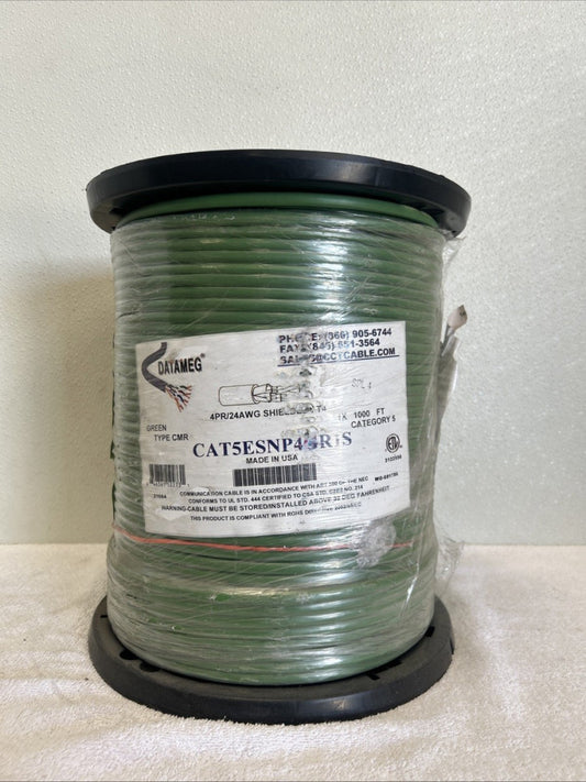Datameg Cat5 Communication Cable CAT5ESNP4GR1S 1000 Ft