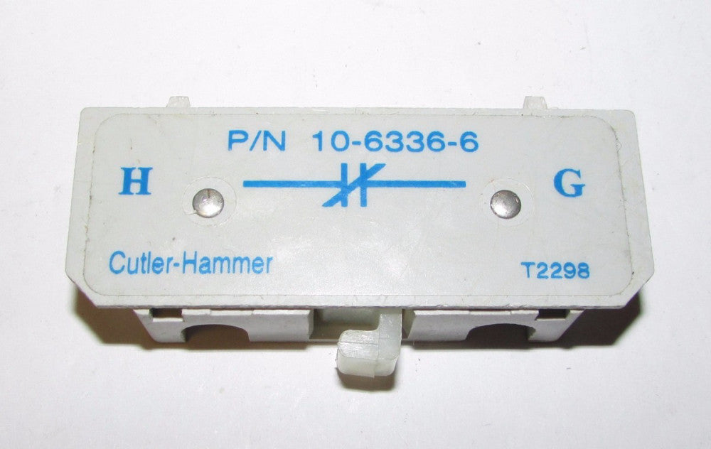 CUTLER HAMMER 10-6336-6 Side Mount NC Auxiliary Contact 10-6336-6