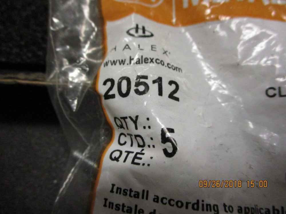 20512 HALEX 5 COUNT 3/4 INCH ZINC CLAMP CONNECTOR BRAND NEW!