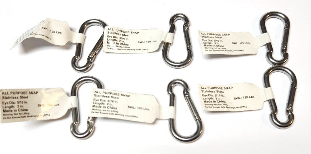 LOT OF 6 LUCKY LINE PRODUCTS 4FCE5 G537 All Purpose Stainless Steel SNAP 120lb