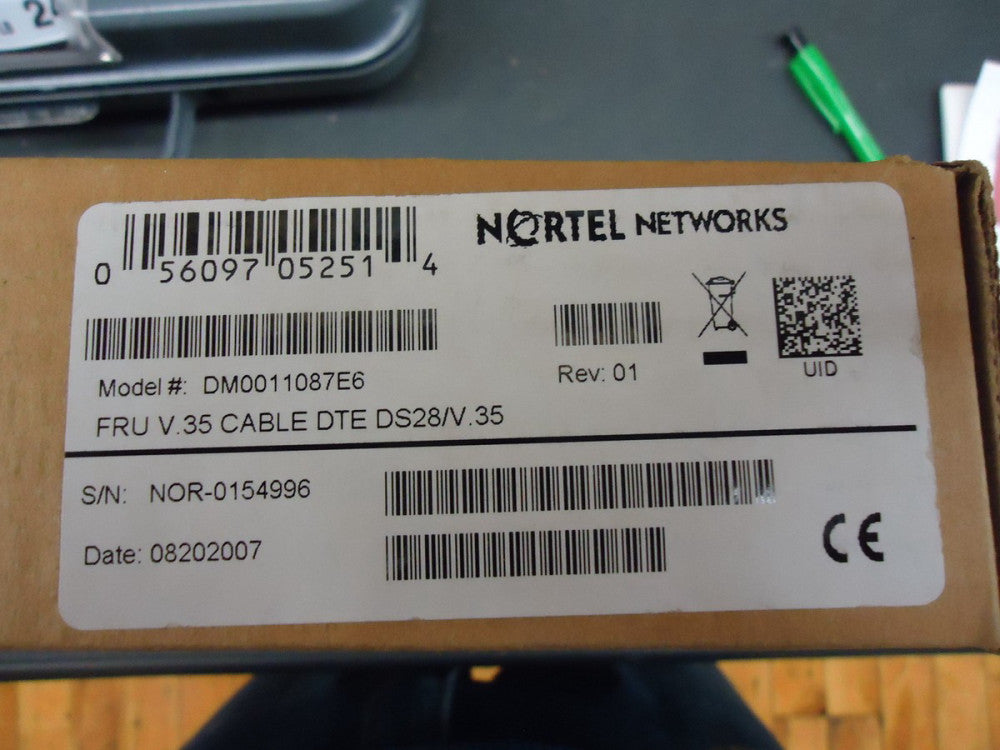 DM0011087E6 NORTEL NETWORKS V.35 CABLE - DTE DS28/V.35 LENGTH:l 6FT BRAND NEW!