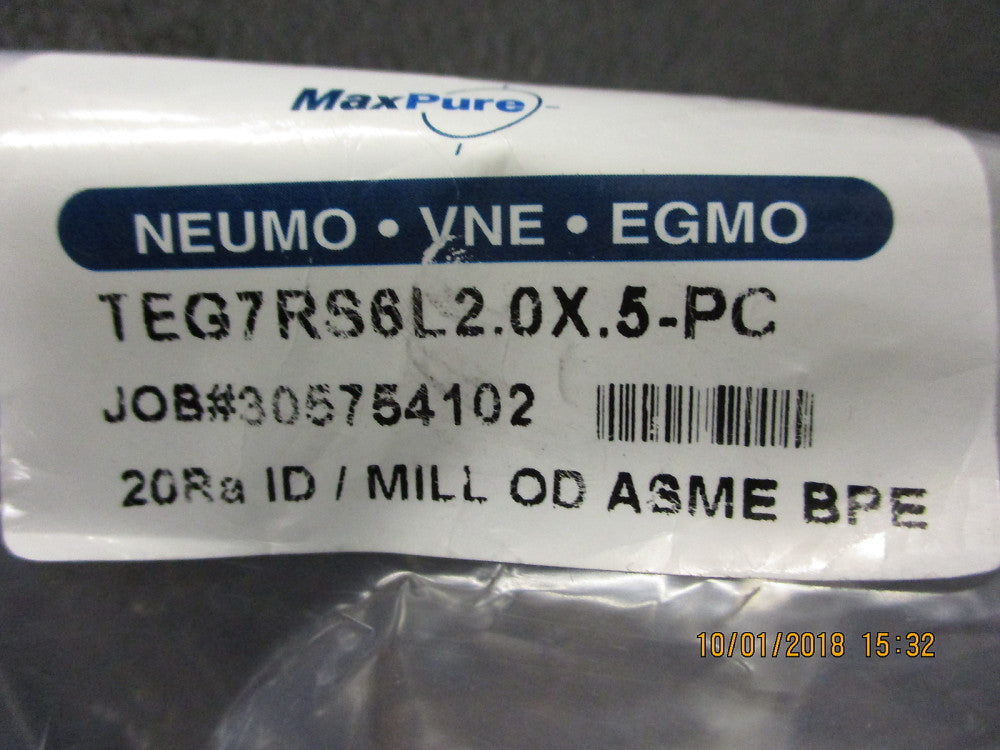 TEG7RS6L2.0X.5-PC Maxpure BPE Series 2 x -1/2 Short Outlet Reducing BRAND NEW!