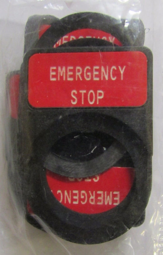 SIEMENS FURNAS 22 MM EMERGENCY STOP Legend Plate P22LPS27 *PRICED PER EACH*