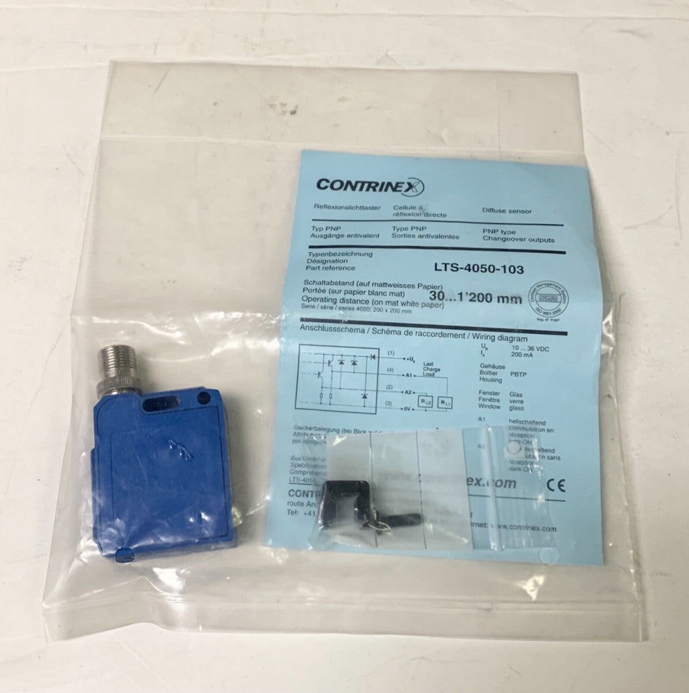 CONTRINEX LTS 4050 103 10-38 VDC Diffuse Sensor (SEALED)