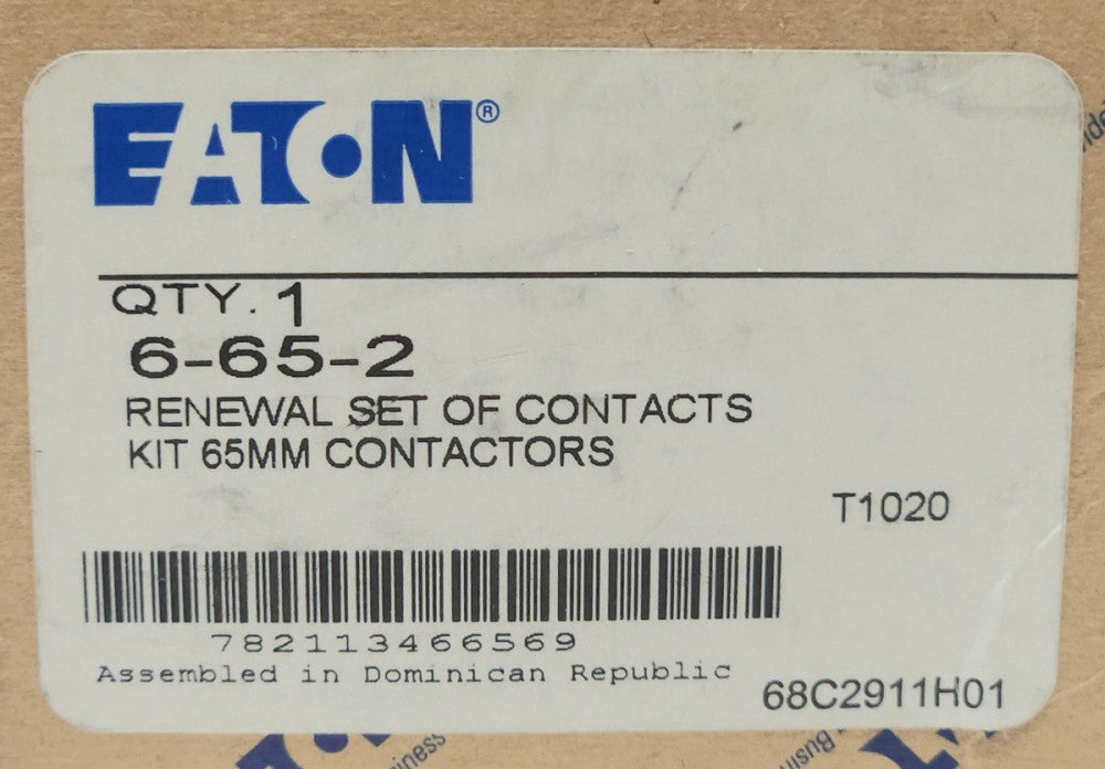 EATON CUTLER HAMMER 6 65 2 Contact Kit 65mm Contactors 3 Pole Size 1 6-65-2