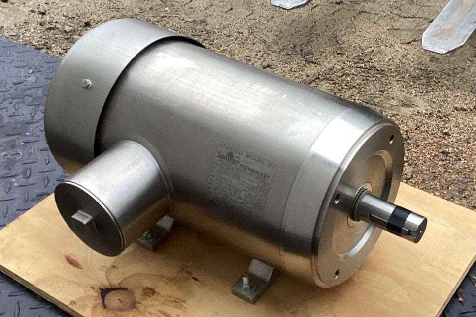 SaniFan 10 Hp Stainless Steel Wash Down Motor. Model SI1I04T04B1 - 3500 RPM