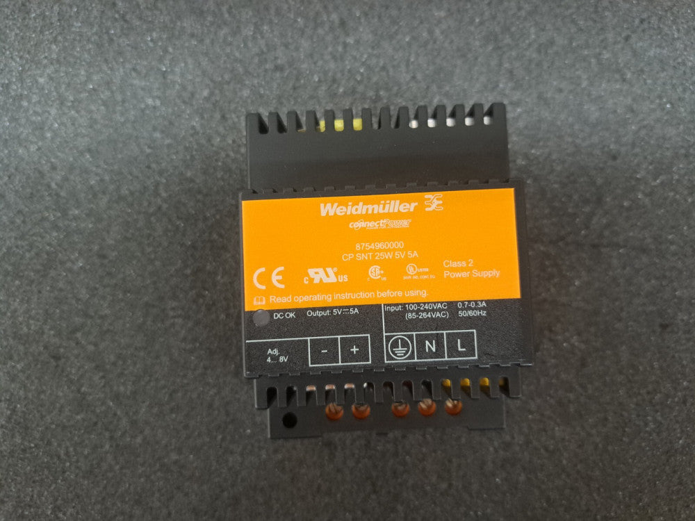 Used, Weidmuller, 8754960000, AC/DC CONVERTER 5V 25W