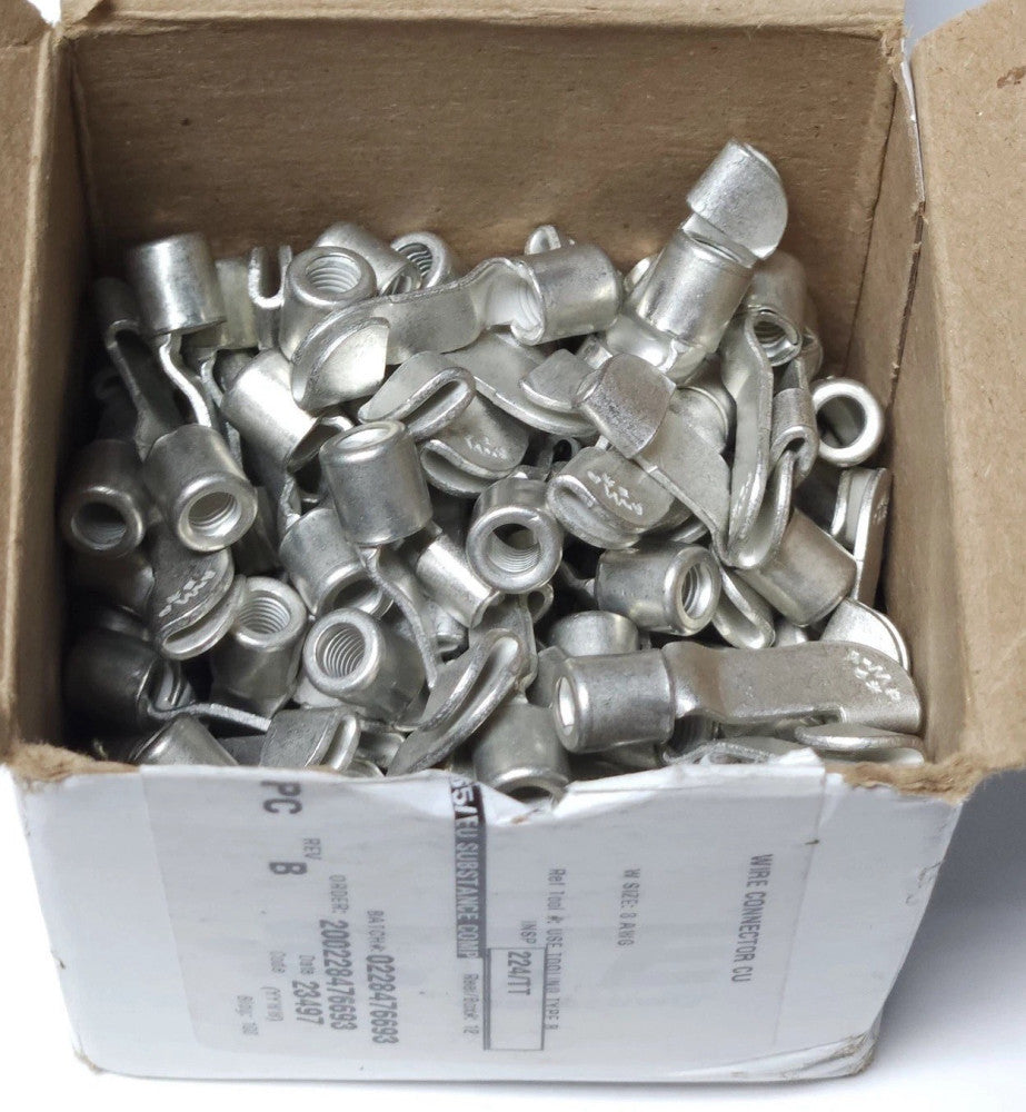 BOX OF 100 TE CONNECTIVITY 32161 Knife Disconnect AMP Connector CU Copper 8 AWG