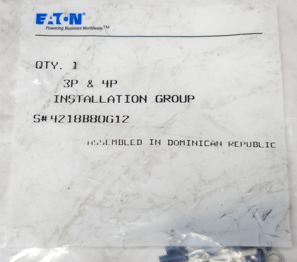 EATON CUTLER HAMMER 4218B80G12 F Frame Breaker Mounting Hardware Screw Pack