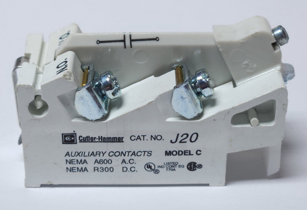 EATON CUTLER HAMMER J20 Type J A200 V200 Auxiliary Contact 2 NO 9084A17G02