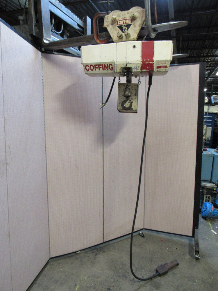 COFFING ELECTRIC CHAIN HOIST EC-1016-3 1/2 T TON 230/460V 3PH 104"DROP W/TROLLEY