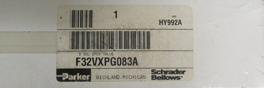 PARKER SHRADER BELLOWS F32VXPG083A Solenoid Valve Block HY992A