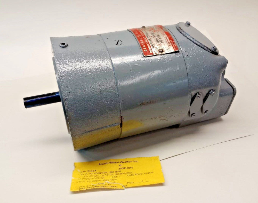 GE 5BC46AB1592A Used Permanent Magnet Tachometer Generator 1000/1800rpm 200V