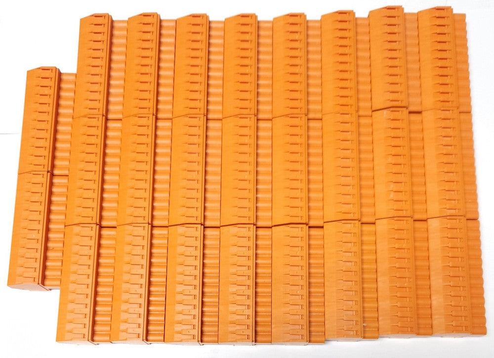 LOT OF 26 WAGO ORANGE 12 POSITION Feamle Pluggable Terminal Block 5.08mm Pitch