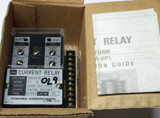 TOSHIBA RC803A HP1 CURRENT RELAY 100-240 VAC 5 AMP