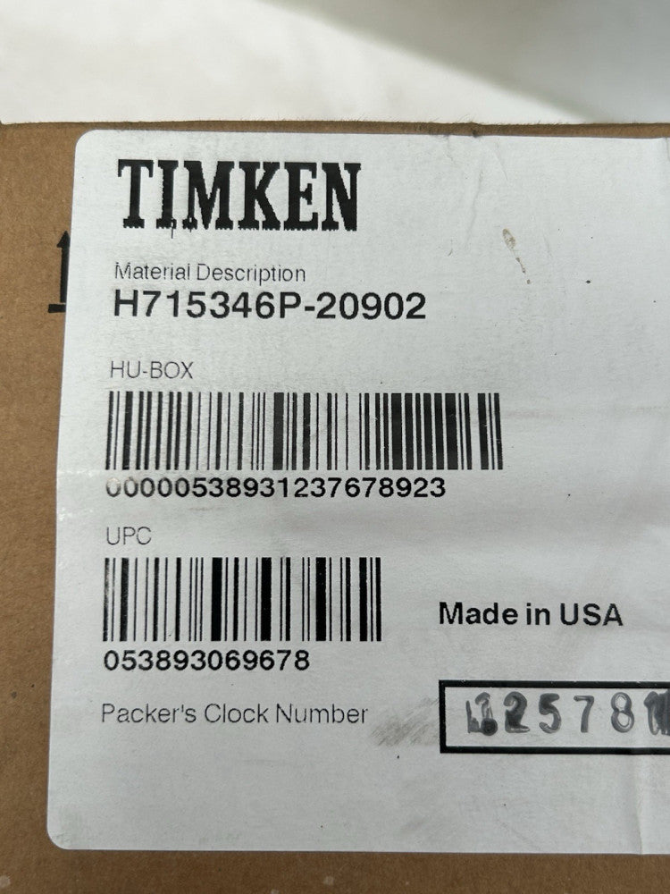 Timken H715346P-20902 Bearing Lot Of 2