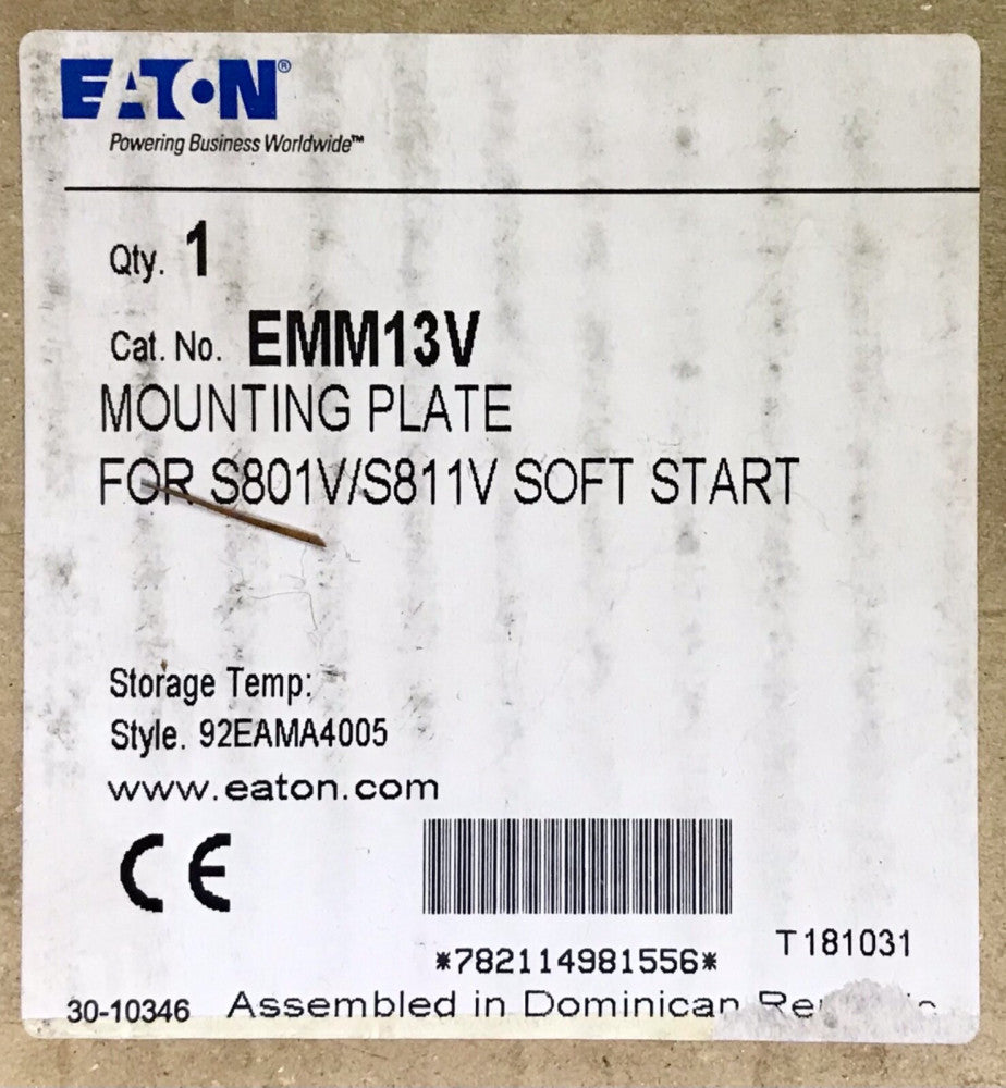 EATON CUTLER HAMMER EMM13V S801 S811 Soft START Mounting Plate 92EAMA4005