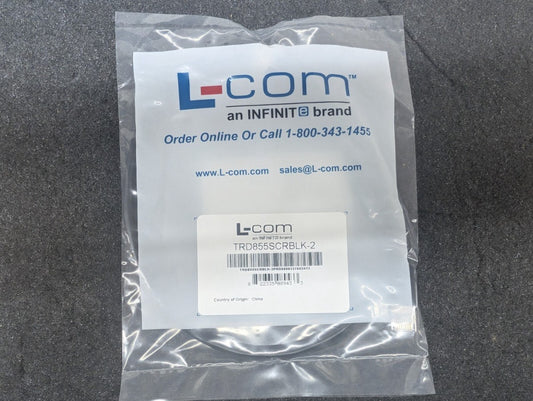New, L-Com, TRD855SCRBLK-2, CBL RJ45/RJ45 CAT5E SHLD 2 FEET