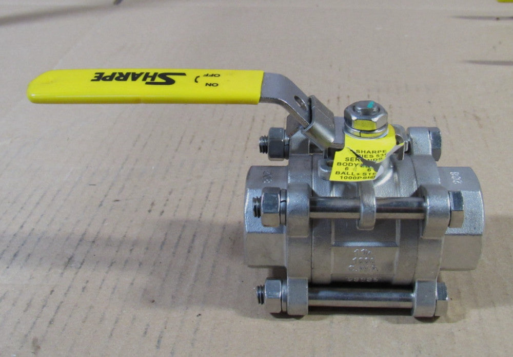 Sharpe 316 SS Stainless 1-1/4" Socket Weld Ball Valve 53036 1000PSI (NO RING)
