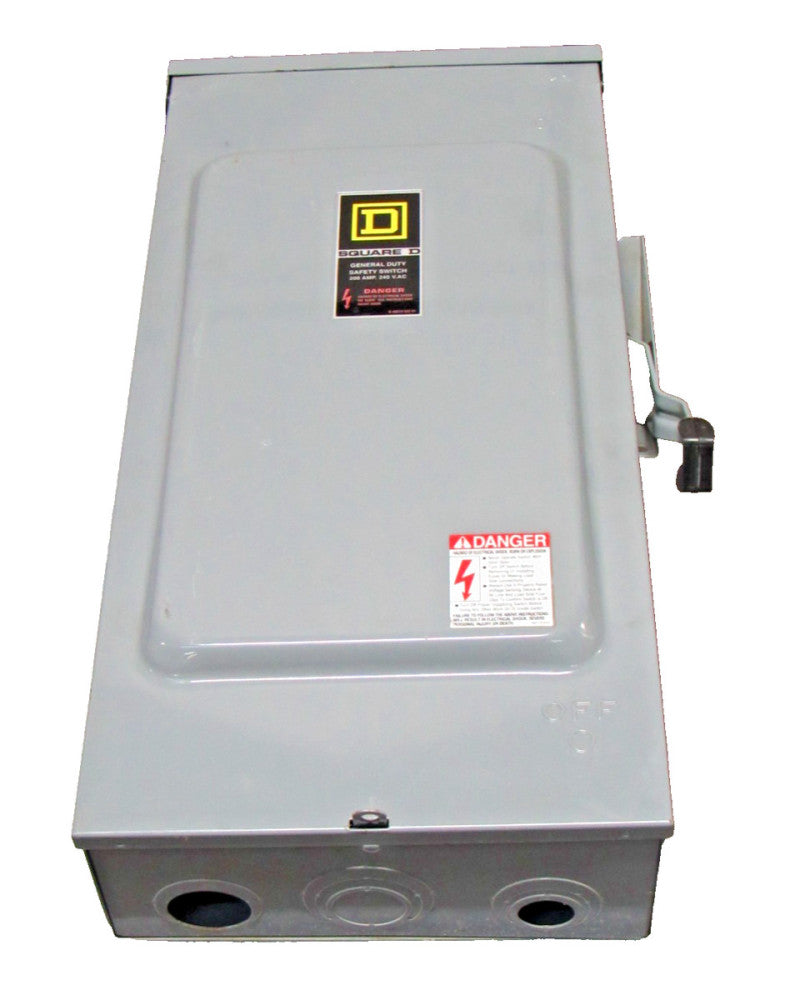Square D Fused Safety Switch D324NRB Ser E3 200A 200 A Amp 240V 3P 3Ph