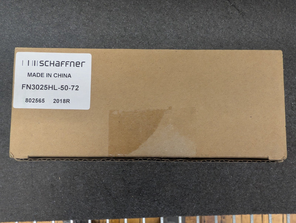 New, Schaffner, FN3025HL-50-72, LINE FILTER 50A CHASSIS MOUNT